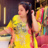 Cotton kaftan with Gotta Patti work - Image 3