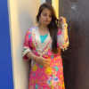 Pure crepe suit with lace work - Image 2
